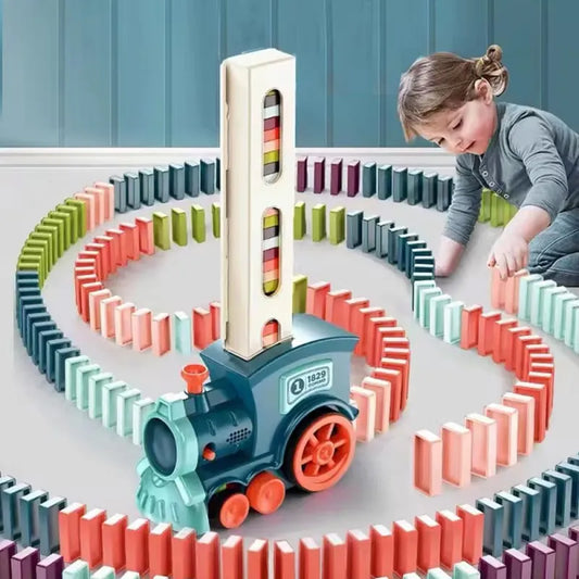 Auto-Setting Domino Train Set