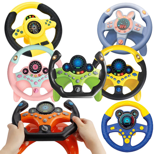 Electric Simulation Steering Wheel Toy With Light And Sound