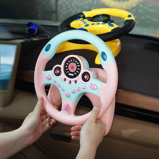 Electric Simulation Steering Wheel Toy With Light And Sound