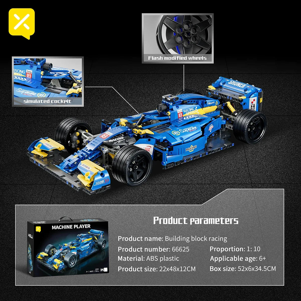 Kbox F1 Racing Car Block Model™