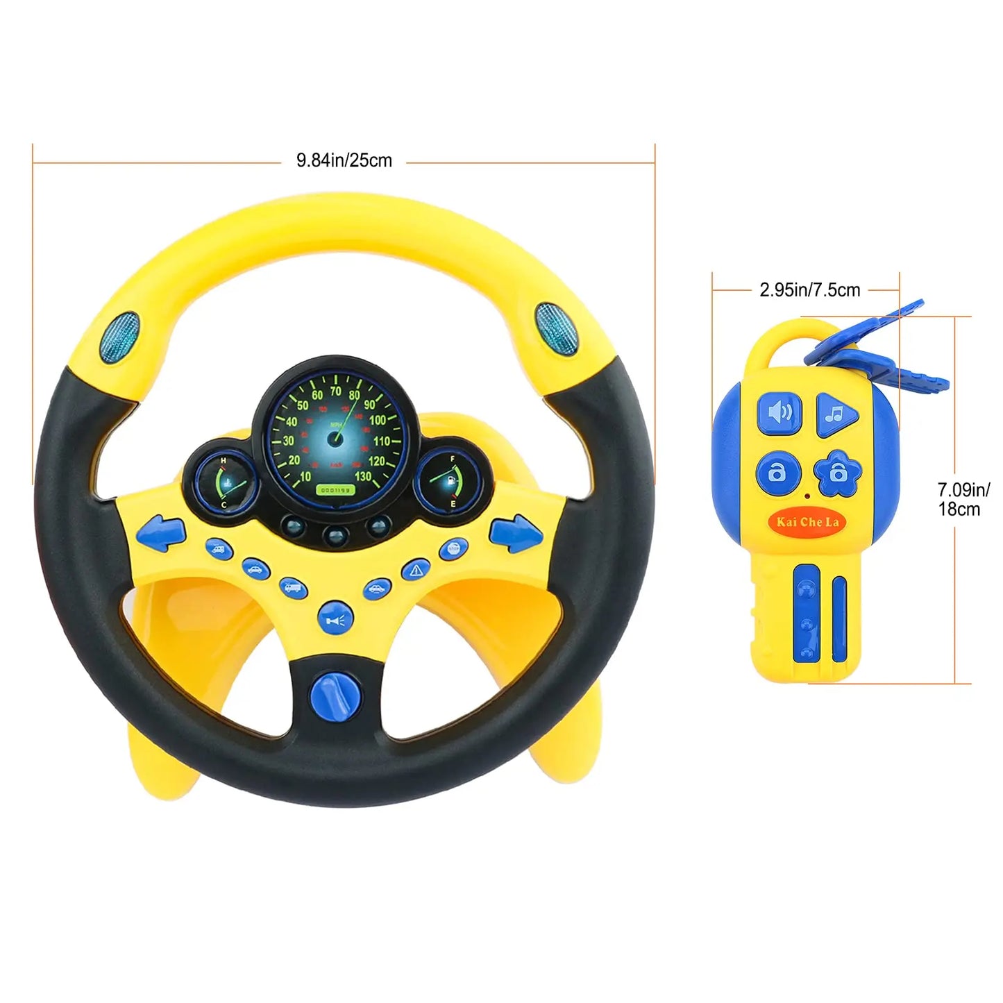 Electric Simulation Steering Wheel Toy With Light And Sound