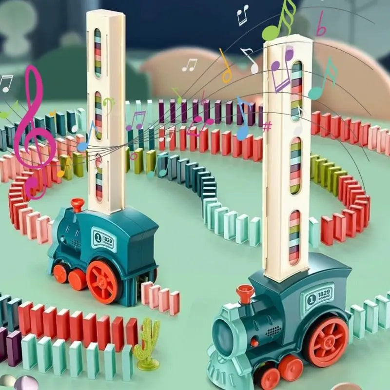 Auto-Setting Domino Train Set