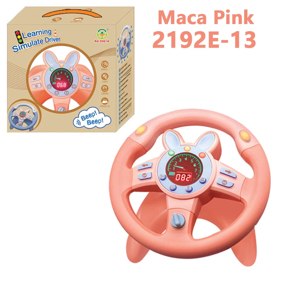 Electric Simulation Steering Wheel Toy With Light And Sound
