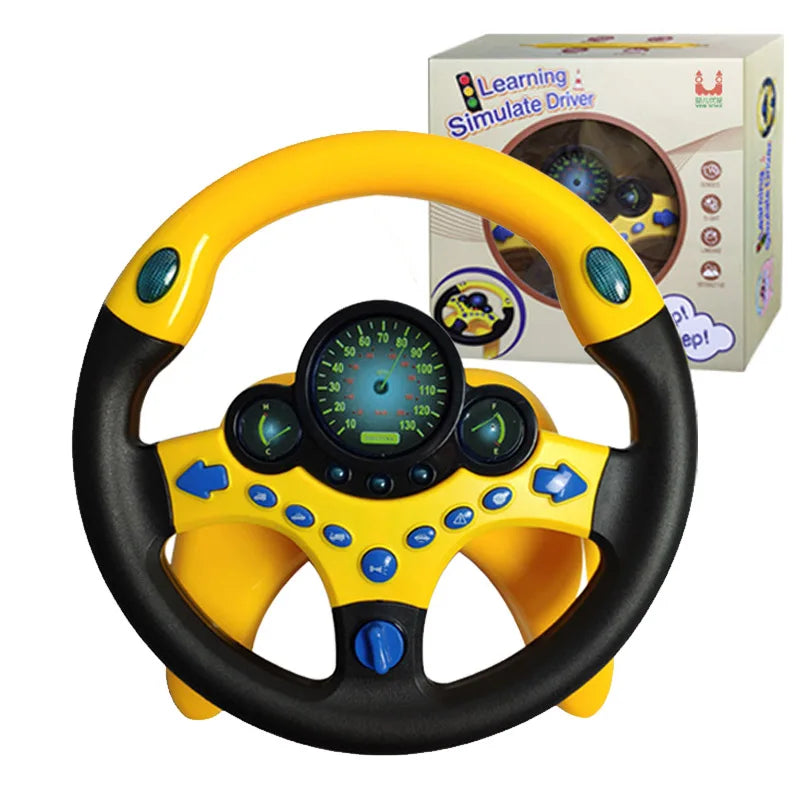 Electric Simulation Steering Wheel Toy With Light And Sound