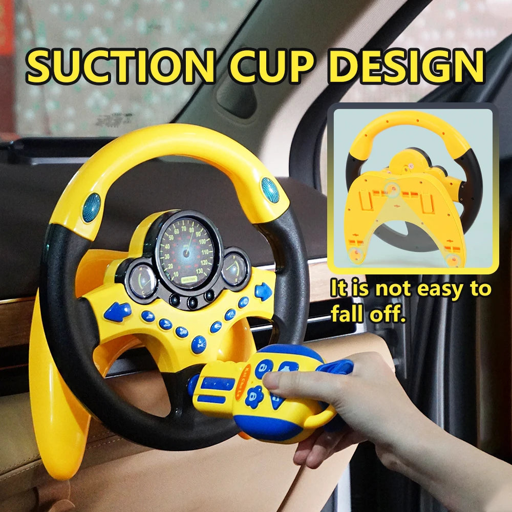 Electric Simulation Steering Wheel Toy With Light And Sound