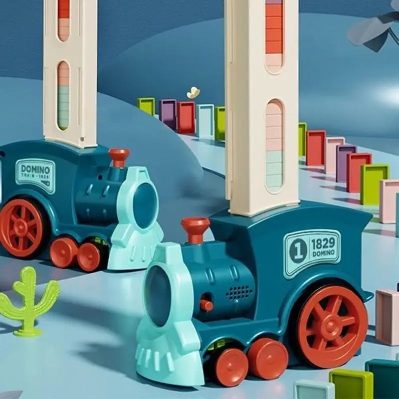 Auto-Setting Domino Train Set